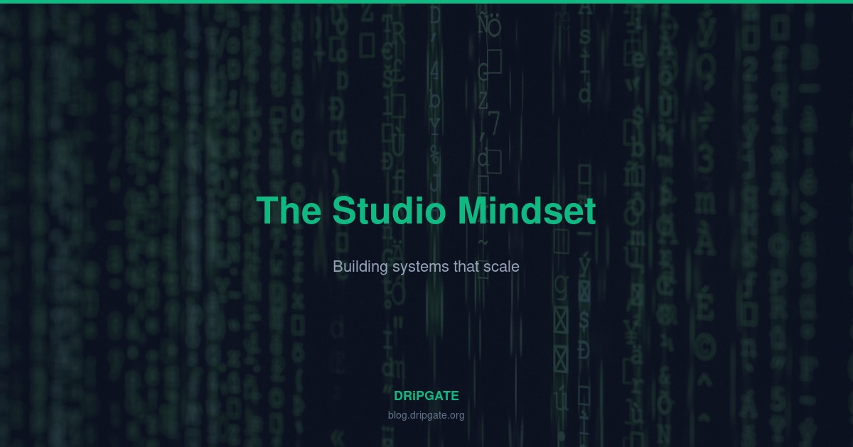 The Studio Mindset
